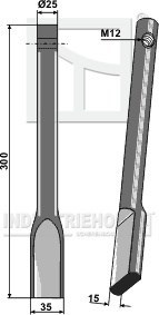 Dalbo agerslæbertand Ø25 x 300 mm